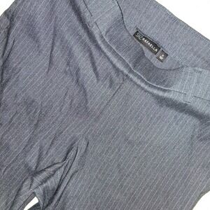 Raffaella Women's Navy Pinstripe Dress Pants Size 12 Elastic Waist‎ Tailored Fit